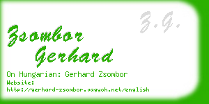 zsombor gerhard business card